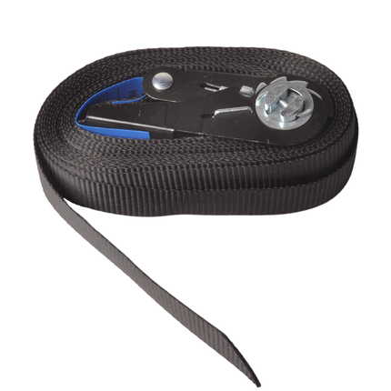 Cantonal Lot de 2 sangles d'arrimage - 500x2,5 cm - noir - charge de rupture 750 kg