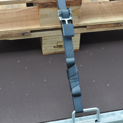 Cantonal Lot de 2 sangles d'arrimage - 500x2,5 cm - noir - charge de rupture 750 kg