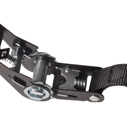 Cantonal Lot de 2 sangles d'arrimage - 500x2,5 cm - noir - charge de rupture 750 kg