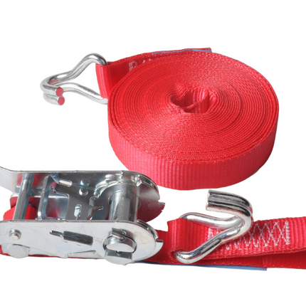 Cantonal Lot de 2 sangles d'arrimage - 700x2,5 cm - rot - charge de rupture 750 kg