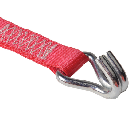 Cantonal Lot de 2 sangles d'arrimage - 700x2,5 cm - rot - charge de rupture 750 kg