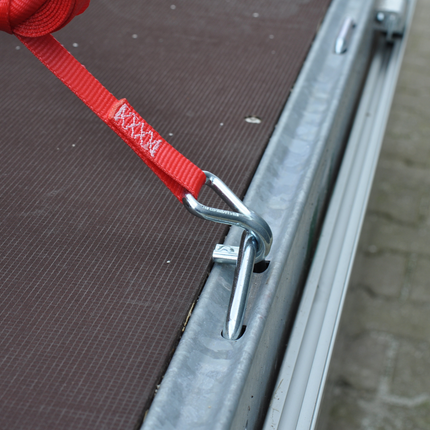 Cantonal Lot de 2 sangles d'arrimage - 700x2,5 cm - rot - charge de rupture 750 kg