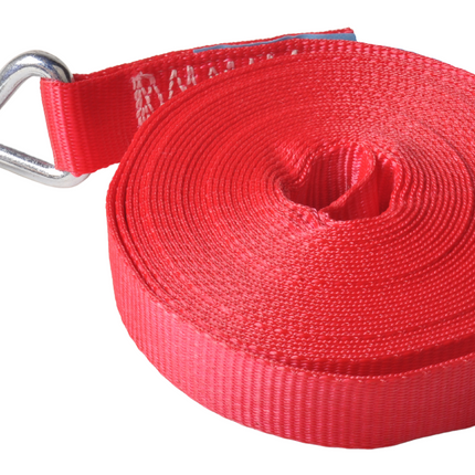 Cantonal Lot de 2 sangles d'arrimage - 700x2,5 cm - rot - charge de rupture 750 kg