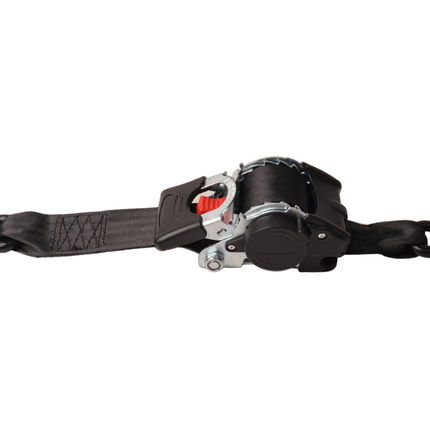 Cantonal Lot de 2 Sangles d'arrimage  automatique - 300x5 cm - charge de rupture 1500 kg - Avec crochets en S et clips de sécurité