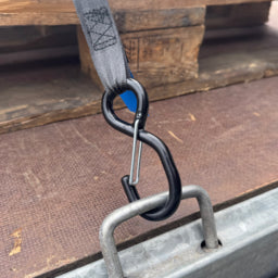 Cantonal Lot de 2 Sangles d'arrimage  automatique - 300x5 cm - charge de rupture 1500 kg - Avec crochets en S et clips de sécurité