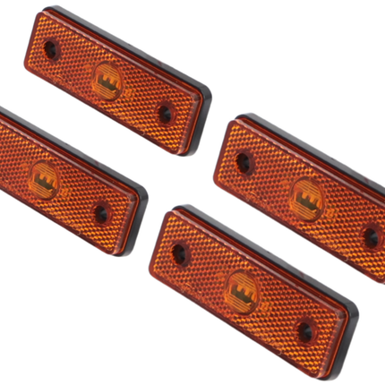 Cantonal Lot de 4 feu de position orange/jaune 100x34,5x11,5 mm - câble 2 fils de 10 cm inclus