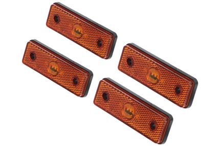 Cantonal Lot de 4 feu de position orange/jaune 100x34,5x11,5 mm - câble 2 fils de 10 cm inclus