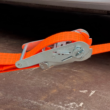 Cantonal Lot de 4 sangles d'arrimage - 330x3,6 cm - charge de rupture 3000 kg- pour remorque porte-voiture