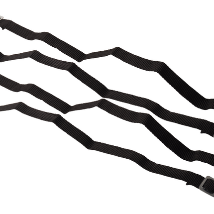 Cantonal Lot de 4 Sangles d'arrimage - 40x1,8 cm - noir - pour porte-vélos