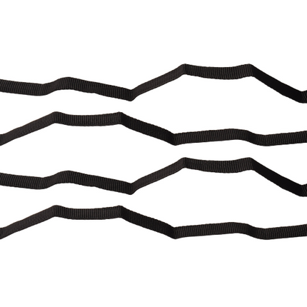 Cantonal Lot de 4 Sangles d'arrimage - 40x1,8 cm - noir - pour porte-vélos