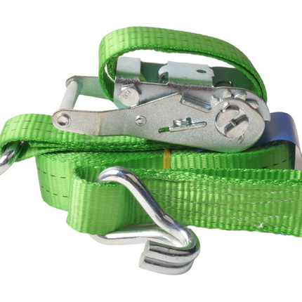 Cantonal Lot de 4 sangles d'arrimage - 600x3,5 cm - vert - charge de rupture 2000 kg