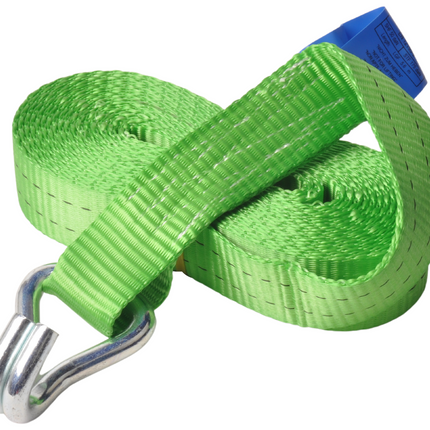 Cantonal Lot de 4 sangles d'arrimage - 600x3,5 cm - vert - charge de rupture 2000 kg