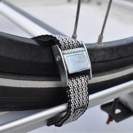 Cantonal Lot de 4 sangles d'arrimage - 80x1,6 cm - gris - charge de rupture 150 kg