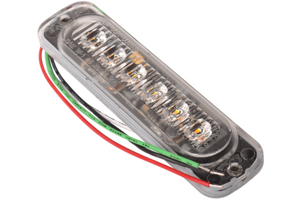 Cantonal Luminaire de secours à LED orange - dimensions 113x28x9.8 mm - 6 leds