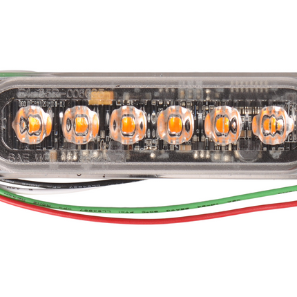 Cantonal Luminaire de secours à LED orange - dimensions 113x28x9.8 mm - 6 leds