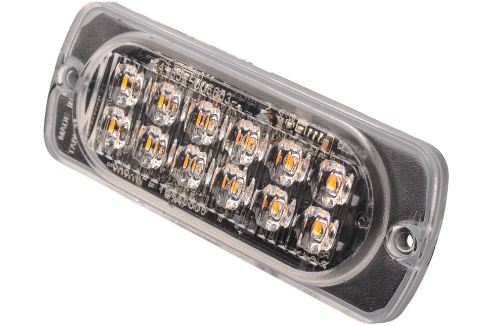 Cantonal Luminaire de secours à LED orange - dimensions 113x42x12 mm - 12 leds