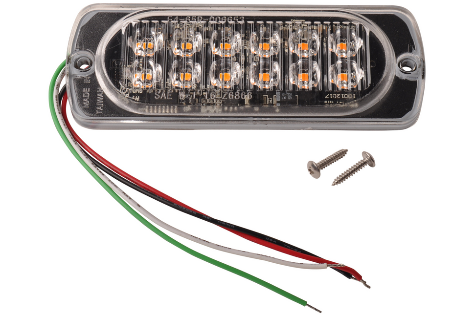 Cantonal Luminaire de secours à LED orange - dimensions 113x42x12 mm - 12 leds