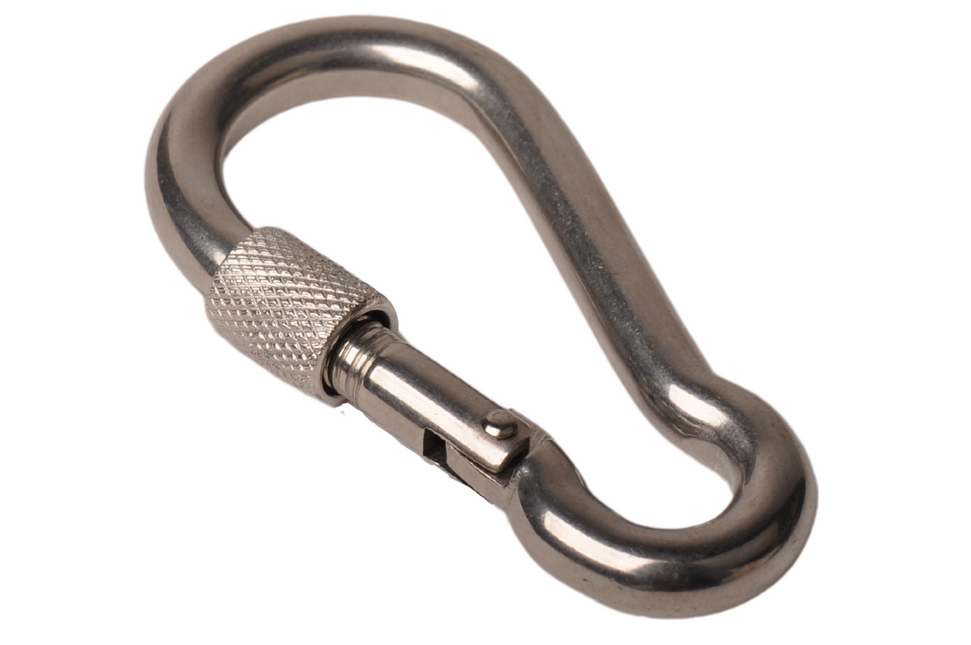 Cantonal Mousqueton inox 80x12 mm - oeillet 12 mm