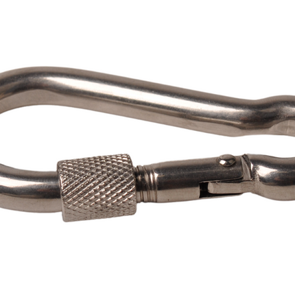 Cantonal Mousqueton inox 80x12 mm - oeillet 12 mm