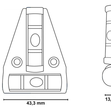 Cantonal Niveau pyramidal avec aimant