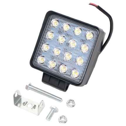 Cantonal Phare de travail LED premium - LEDs 16W - 10-30V - 1500 lumens - kit de montage inclus