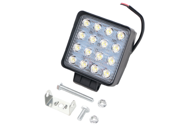 Cantonal Phare de travail LED premium - LEDs 16W - 10-30V - 1500 lumens - kit de montage inclus