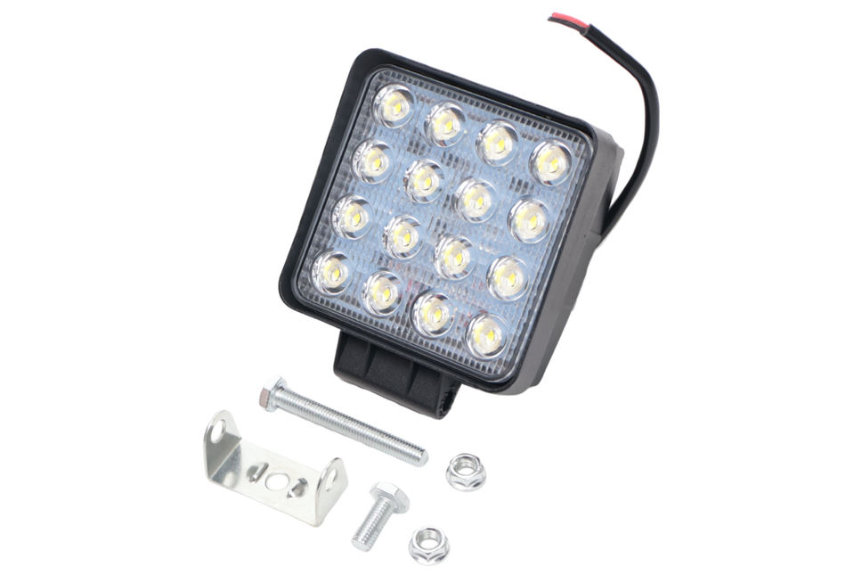Cantonal Phare de travail LED premium - LEDs 16W - 10-30V - 1500 lumens - kit de montage inclus
