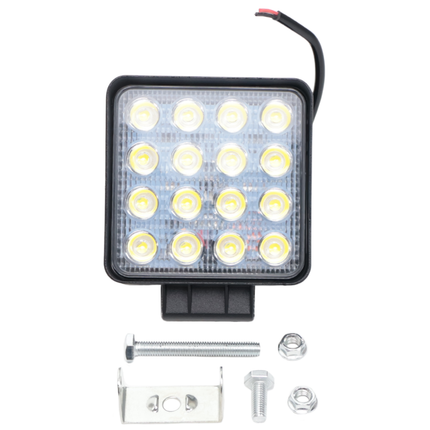 Cantonal Phare de travail LED premium - LEDs 16W - 10-30V - 1500 lumens - kit de montage inclus
