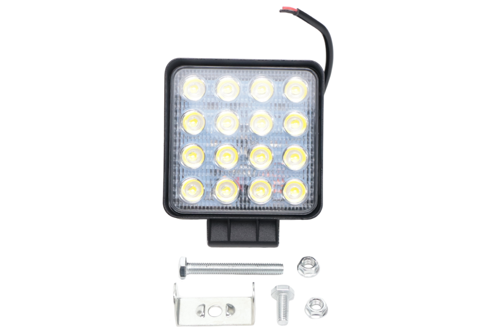 Cantonal Phare de travail LED premium - LEDs 16W - 10-30V - 1500 lumens - kit de montage inclus