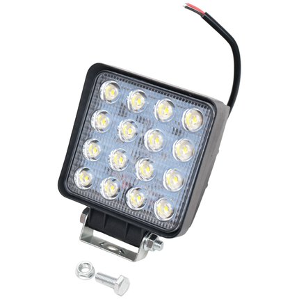 Cantonal Phare de travail LED premium - LEDs 16W - 10-30V - 1500 lumens - kit de montage inclus