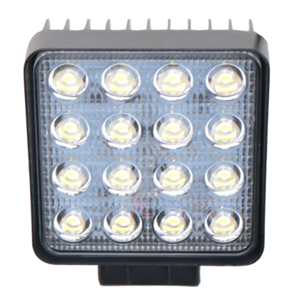 Cantonal Phare de travail LED premium - LEDs 16W - 10-30V - 1500 lumens - kit de montage inclus