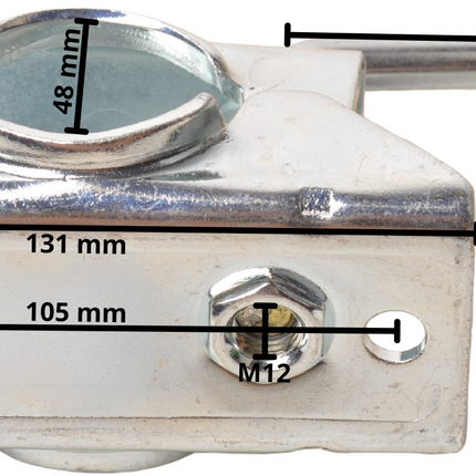 Cantonal Pince de roue jockey premium pour les roues jockey avec un diamètre de tube de 48 mm