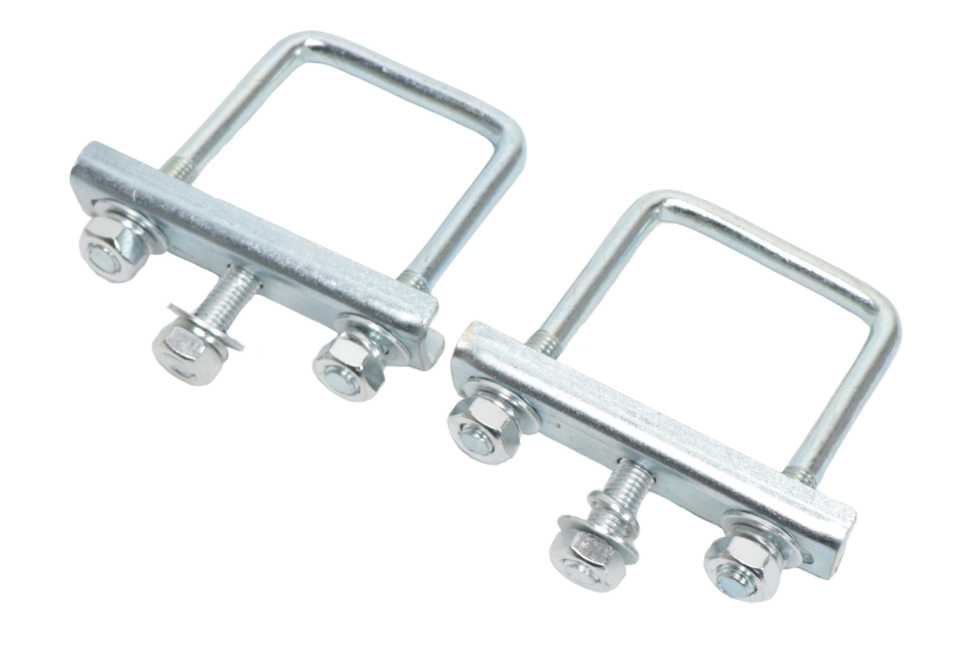 Cantonal Pince de timon pour pince de roue jockey Carré (48 mm) pour tube 60 mm ( 2 pièces)