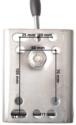 Cantonal Pince pour roue jockey 60mm avec vis à garret