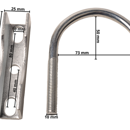 Cantonal Pinces professionnelles pour timon de roue jockey pour timons d'environ 60 et 70 mm