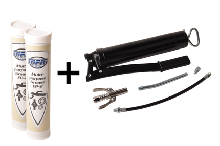 Cantonal Pistolet graisseur professionnel avec 2 cartouche de graisse incluse