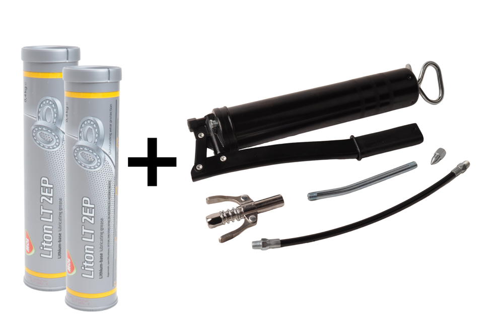 Cantonal Pistolet graisseur professionnel avec 2 cartouche de graisse incluse