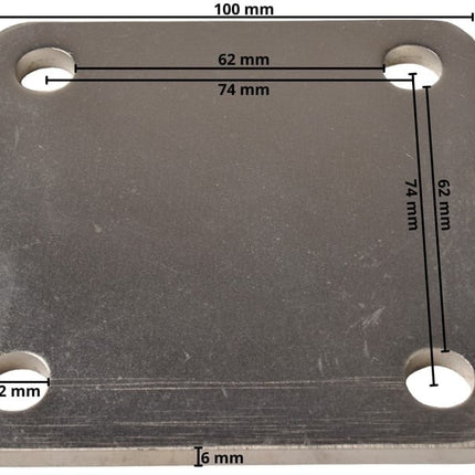 Cantonal Plaque de montage 100x100x6 mm
