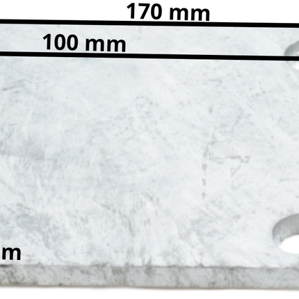 Cantonal Plaque de montage - 170x80x6 mm