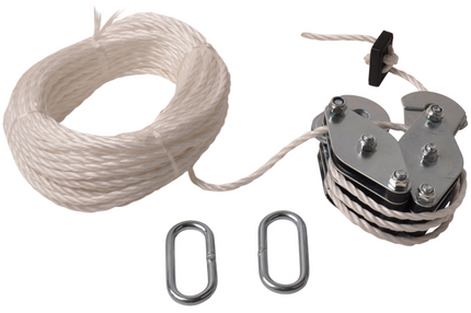 Cantonal Poulie avec 20 mètres de corde en nylon