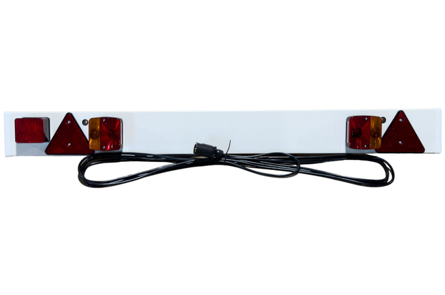 Cantonal Rampe de signalisation en plastique pour remorque - longueur 137 cm - câble principal de 8 mètres - connexion à 13 broches - Plug & Play