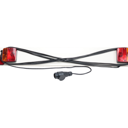 Cantonal Rampe de signalisation en plastique pour remorque - longueur 137 cm - câble principal de 8 mètres - connexion à 13 broches - Plug & Play