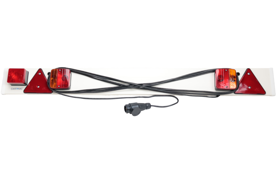 Cantonal Rampe de signalisation en plastique pour remorque - longueur 137 cm - câble principal de 8 mètres - connexion à 13 broches - Plug & Play