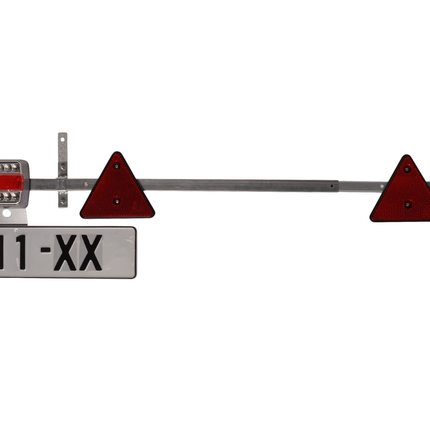 Cantonal Rampe de signalisation  LED extensible de 110 cm à 160 cm - 7 broches - catadioptres inclus