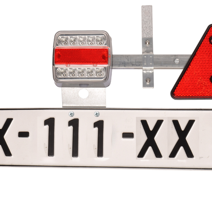 Cantonal Rampe de signalisation  LED extensible de 110 cm à 160 cm - 7 broches - catadioptres inclus