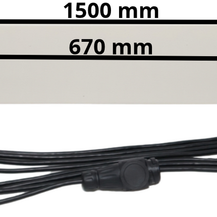 Cantonal Rampe d’éclairage pour remorque - 150 cm de large - Prises 13 broches sur 9 mètres de câble