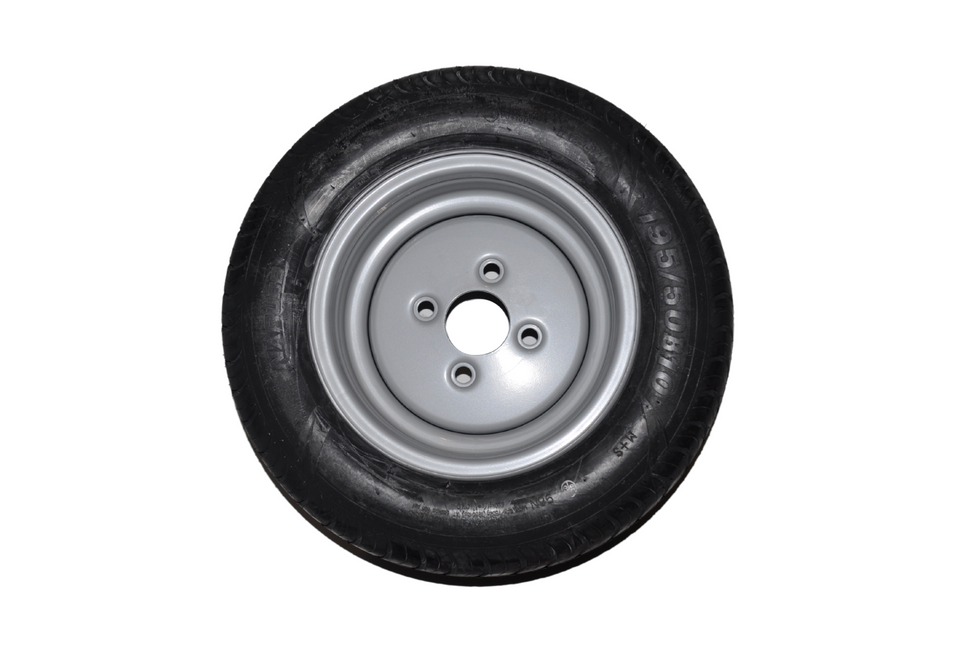 Cantonal Roue complète 10 pouces -18x8.00-10 / 195/50 B10 Pneus + Jantes - Opel Pas : 4x100 - 750 kg - 10PR - 60 mm diamètre moyeu