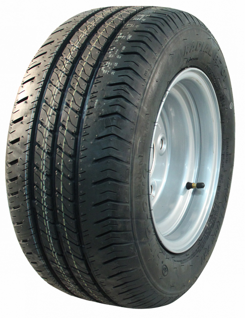 Cantonal Roue complète 10 pouces -18x8.00-10 / 195/50 B10 Pneus + Jantes - Opel Pas : 4x100 - 750 kg - 10PR - 60 mm diamètre moyeu