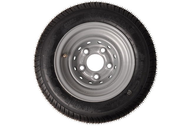 Cantonal Roue complète 10 pouces - 195/50B10 pneu + jante - cercle de trous Mercedes : 5x112 - 750 kg - 8PR - diamètre du moyeu: 67 mm