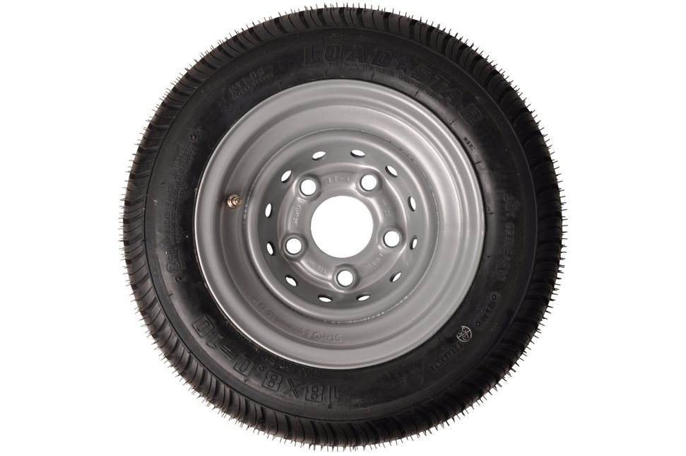 Cantonal Roue complète 10 pouces - 195/50B10 pneu + jante - cercle de trous Mercedes : 5x112 - 750 kg - 8PR - diamètre du moyeu: 67 mm